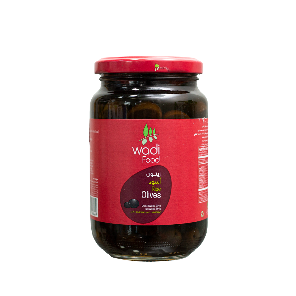 Afrah & Wadi Black Olives200g