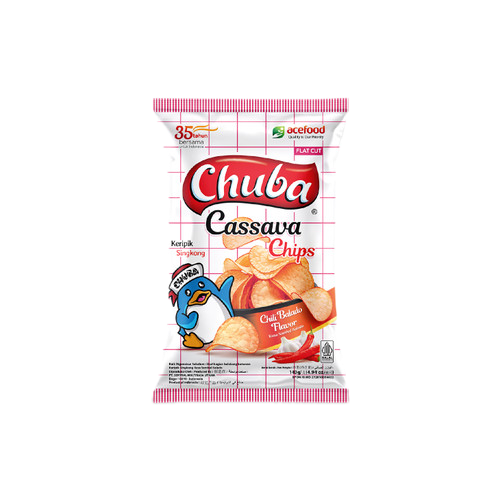 [23142] Chuba Cassava Chips 125g (Red Chilli)