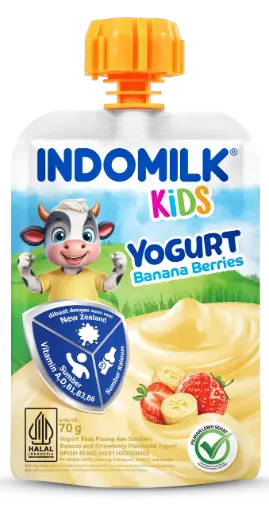 [14164] Indomilk Kids Yoghurt Pouch 70g (Banana Berries)