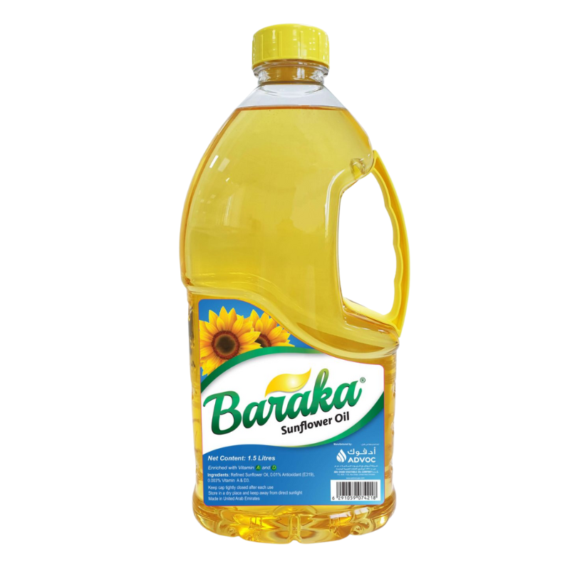 Sale Baraka Sunflower Oil 1.5Ltr