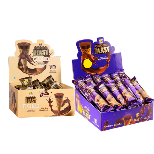 Chocoblast Waffle Gold Cone 17g