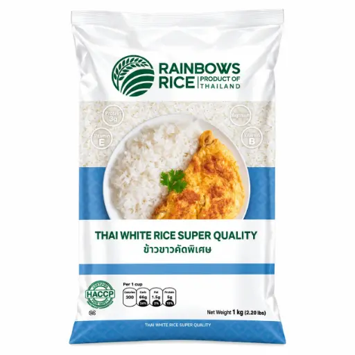 [47121] Rainbows Thai Long Grain White Rice 1Kg